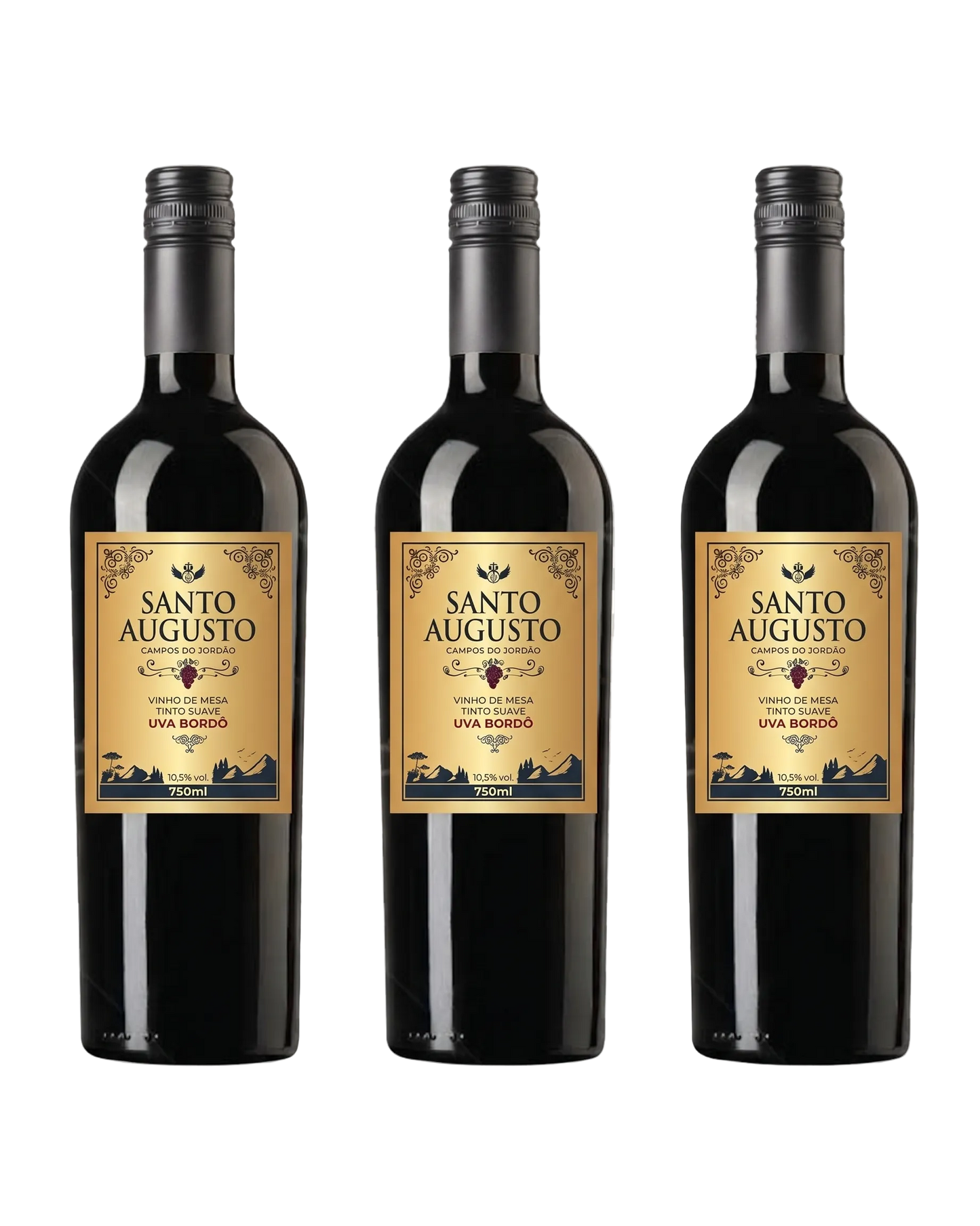 Trio Santo Augusto: Bordô Suave (3 garrafas do tinto)