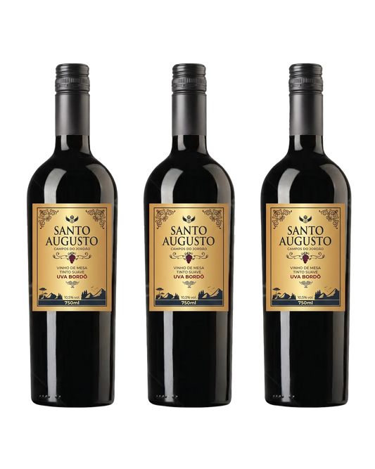 Trio Santo Augusto: Bordô Suave (3 garrafas do tinto)